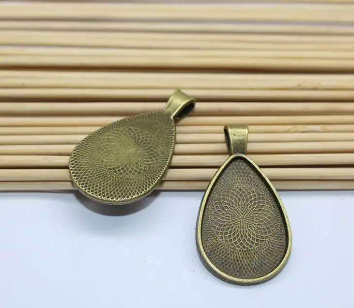 Основа для кабошона 20 шт./лот Пустые Настройки Подвески в форме слезы основа