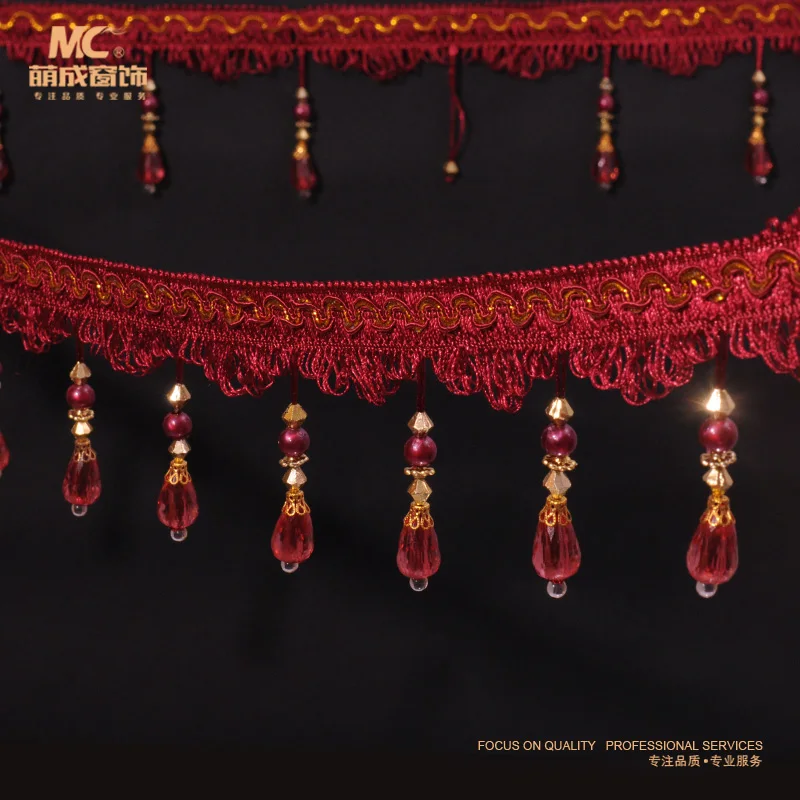 [Meng] D into large droplets / lace curtains crystal beads pendant curtain accessories wholesale 12 m | Тематическая одежда и