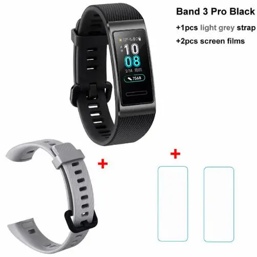 3 Pro x Gray x Film huawei Band 3/Redmi 3 Pro Smartband металлический каркас, активно-матричные осид, полный Цвет Дисплей сенсорного экрана Плавание ход сердечного ритма Сенсор сна - Цвет: 3 Pro x Gray x Film