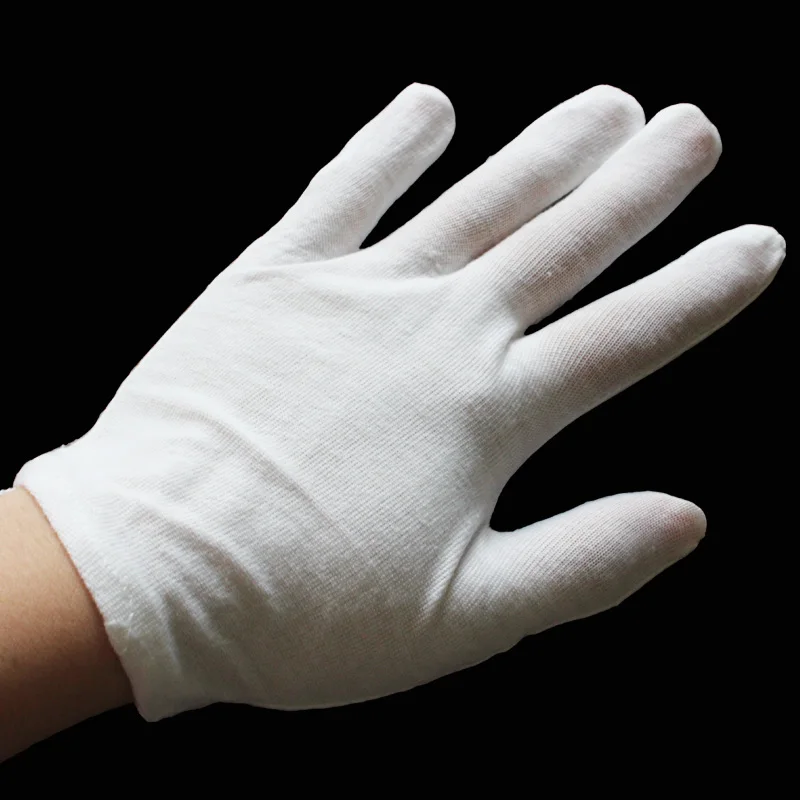 Перчатки из 100% хлопка белые одного размера могут использоваться для