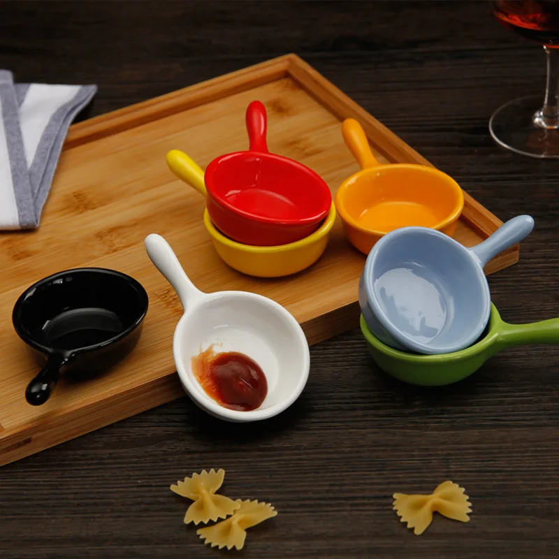 3 шт. керамическая тарелка для соуса с ручкой варенья кухонные аксессуары посуды