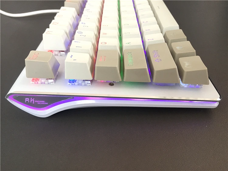 MP PBT 108 клавиши прозрачная подсветка ретро белый и серый OEM высокие Cherry MX