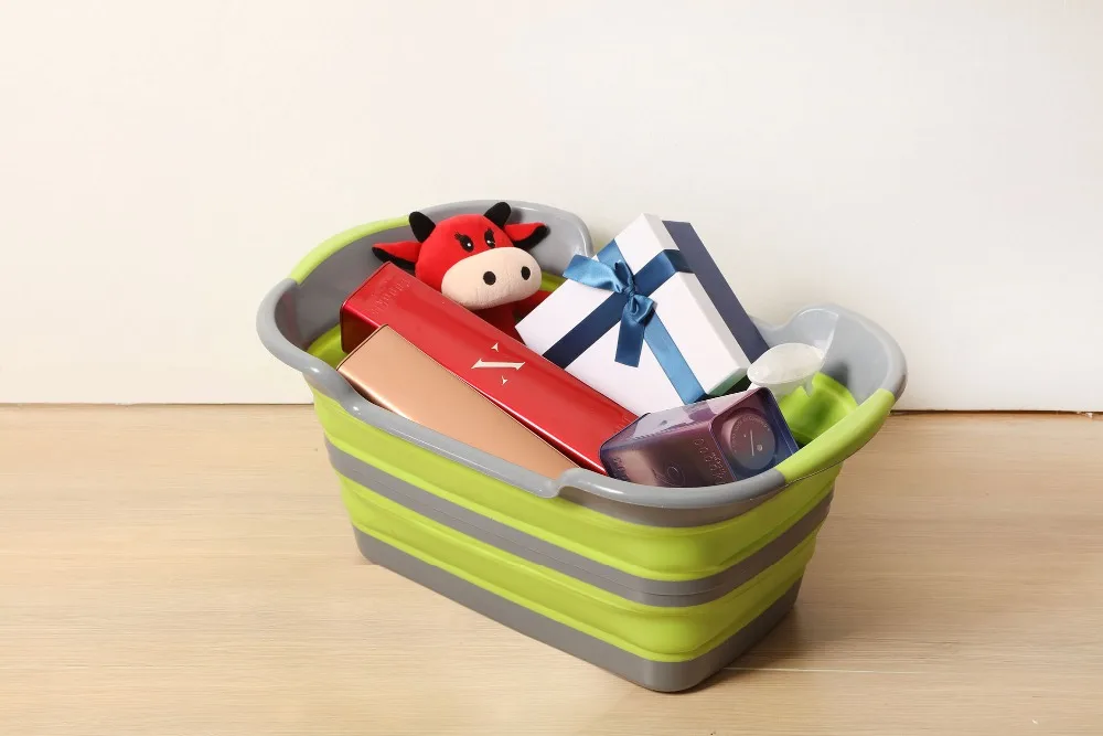 Складная корзина для белья хранения одежды из ПП + ТПР 60x40x27 5 (7) см грязной в ванну