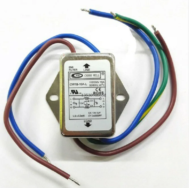 EMI Filter CW1B-10A-L 10A 115V 250V CW1B 50/60Hz