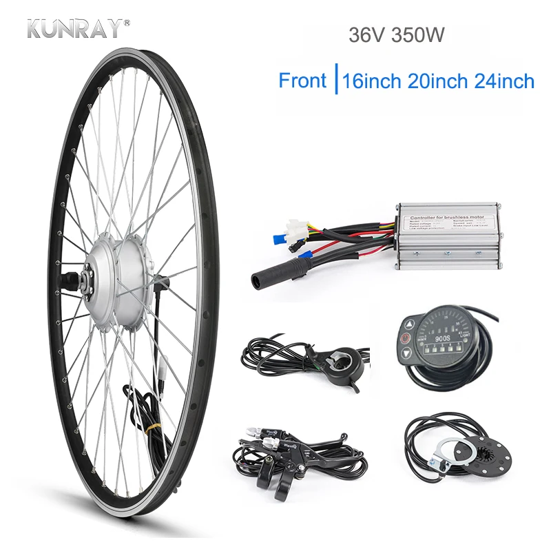 Комплект для переоборудования колеса электровелосипеда KUNRAY 36 В 350 Вт передний