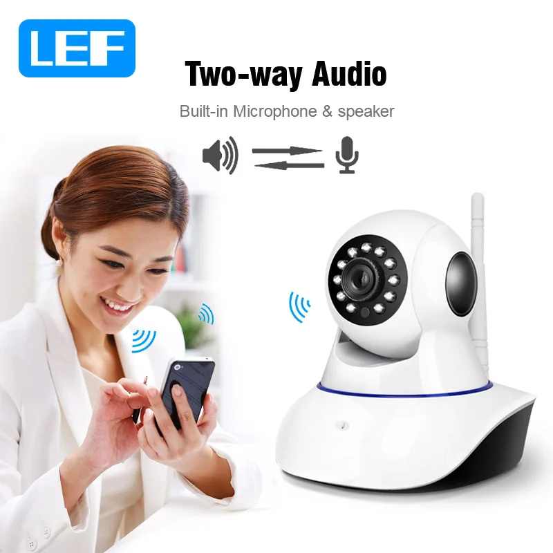 LEF P 2.0MP 1080 ip камера WiFi CCTV видеонаблюдение безопасности Pan/Tilt двухстороннее аудио