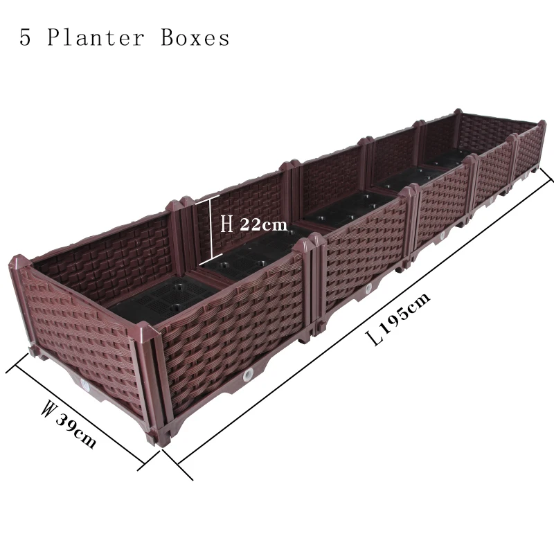 Для дома сада улицы пластиковый цветочный горшок цветы коробка для выращивания
