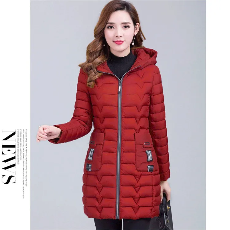 Winter Woman Fashion Duck Down Jacket Autumn New Plus Size Long Women Parka Thick Warm Down Jacket Hooded Ladies Coats 6XL