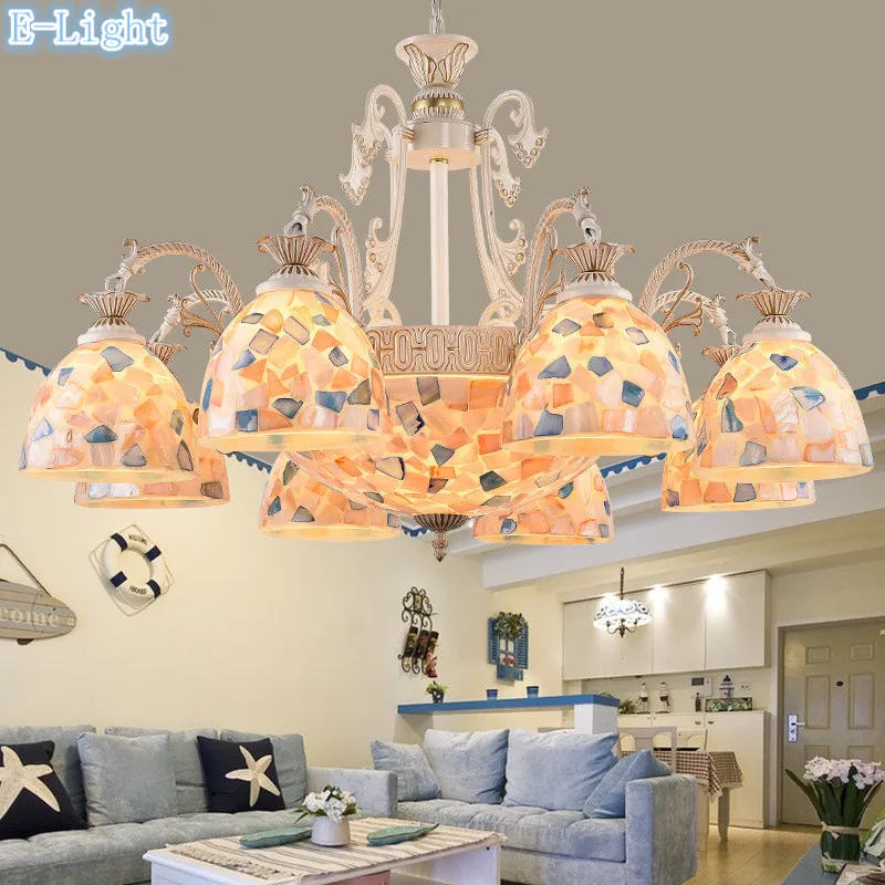 Подвесные лампы в средиземноморском стиле потолочные светильники Северной