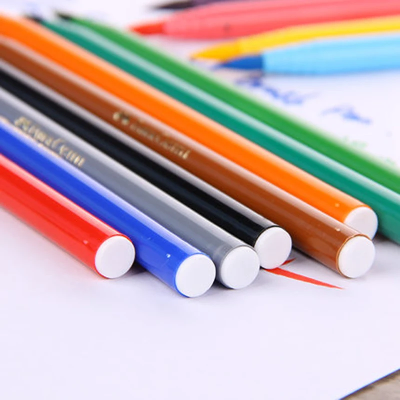 Faber Castell 12 Colors Calligraphy Brush Markers Pen Watercolor Washable Non-toxic Real Soft Tips for Blending Drawing | Канцтовары для