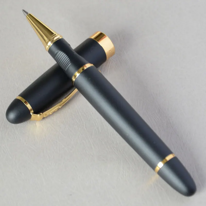 Шариковая ручка JINHAO X450 матовая черная и золотая для бизнеса офиса фиолетовая