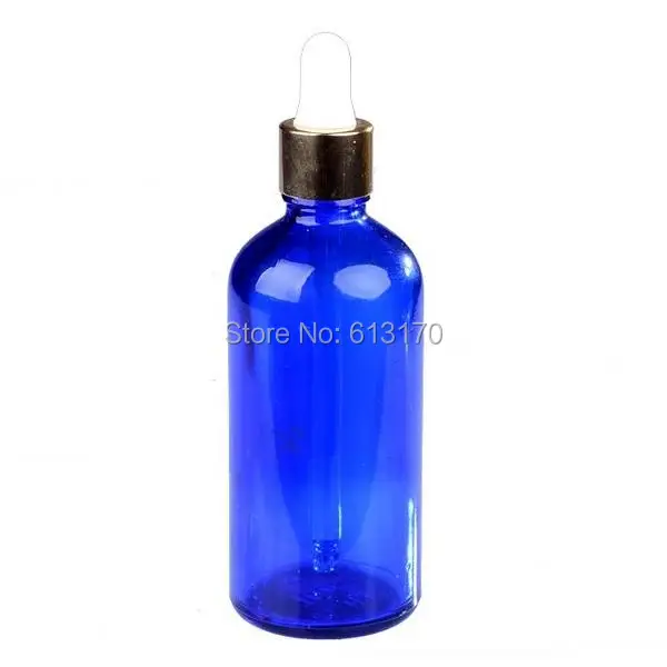 

10 шт 100 мл пустые синие стеклянные капельницы бутылки стеклянные парфюмерные флаконы, бутылки эфирного масла, маленький контейнер для образ...