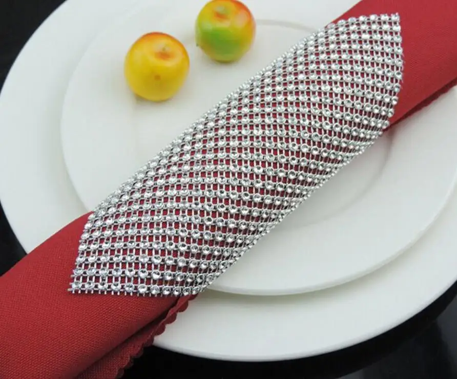 Кристальная сетка оберточная салфетка держатель кольца стол салфетки Пряжка