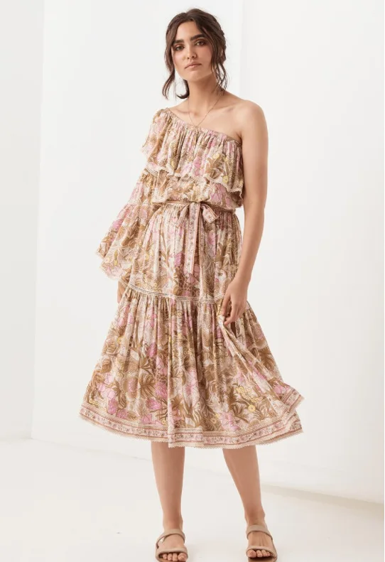 Print Strapless Night Club Bohemian Maxi Dresses for Women Ruffles Knee Length Summer Beach Vestidos|Женские платья| |