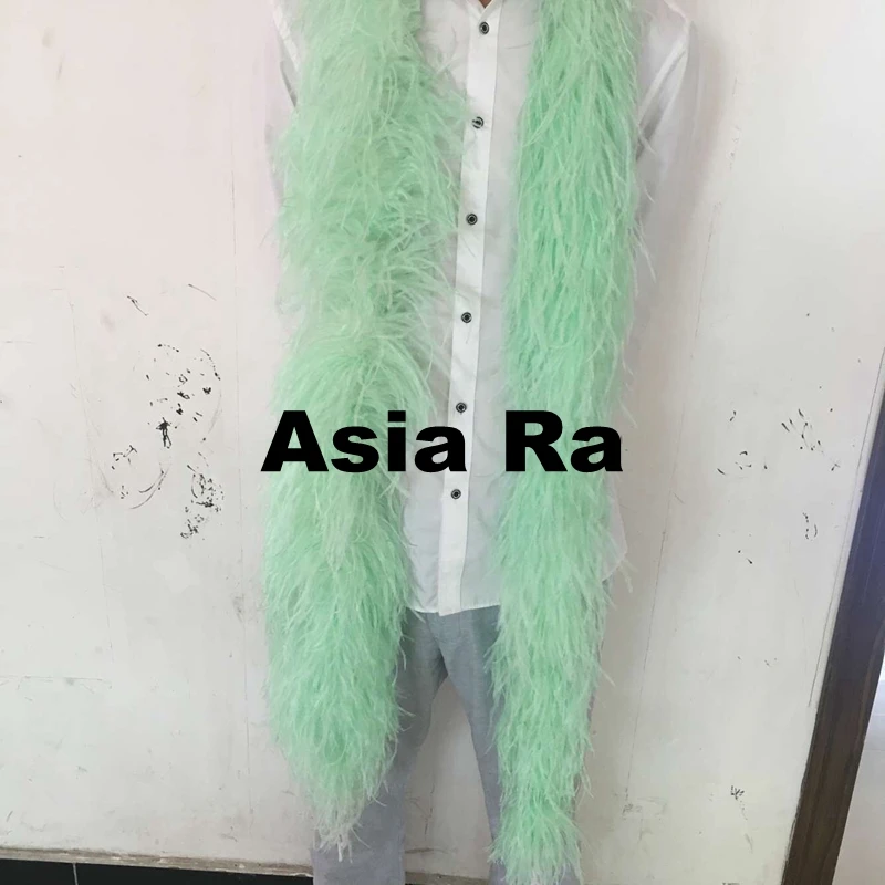 6 слоев пушистый и красивый головной убор из страусового пера 2 meter/pc DIY перо шарф