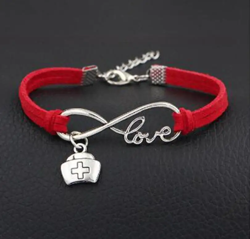 1 шт./лот браслет с подвеской Love lucky 8 Infinity медсестра Доктор медицина коробка Кепка
