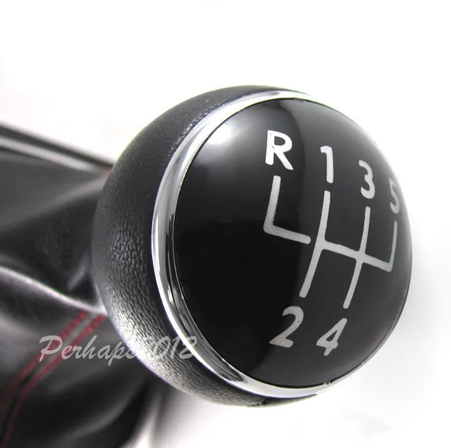 Красный 5 скорость кожа руководство Рычаги передач для автомобиля Обложка VW Golf 6