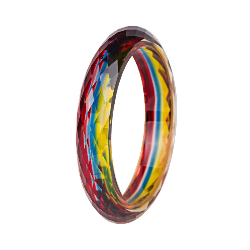 red Trendy Fashion Acrylic Cuff Bracelets Bangles for Children Statement New Resin Vintage Simple Kids Charm Bangles Jewelry - Окраска металла: red