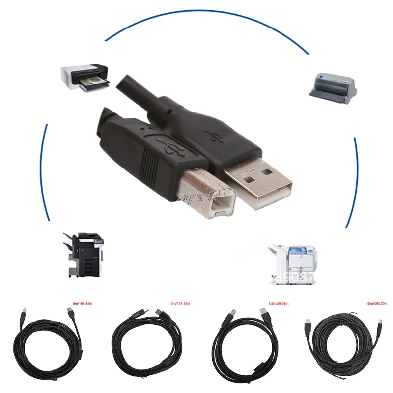 Высокоскоростной USB 2 0 Type A Male to B Сканер Кабель для принтера Синхронизация данных