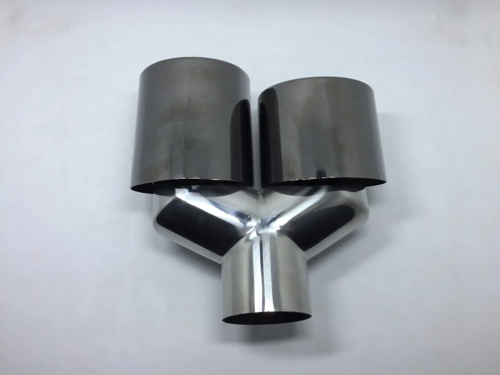 Универсальный черный двойной автомобильный глушитель выхлопной наконечник