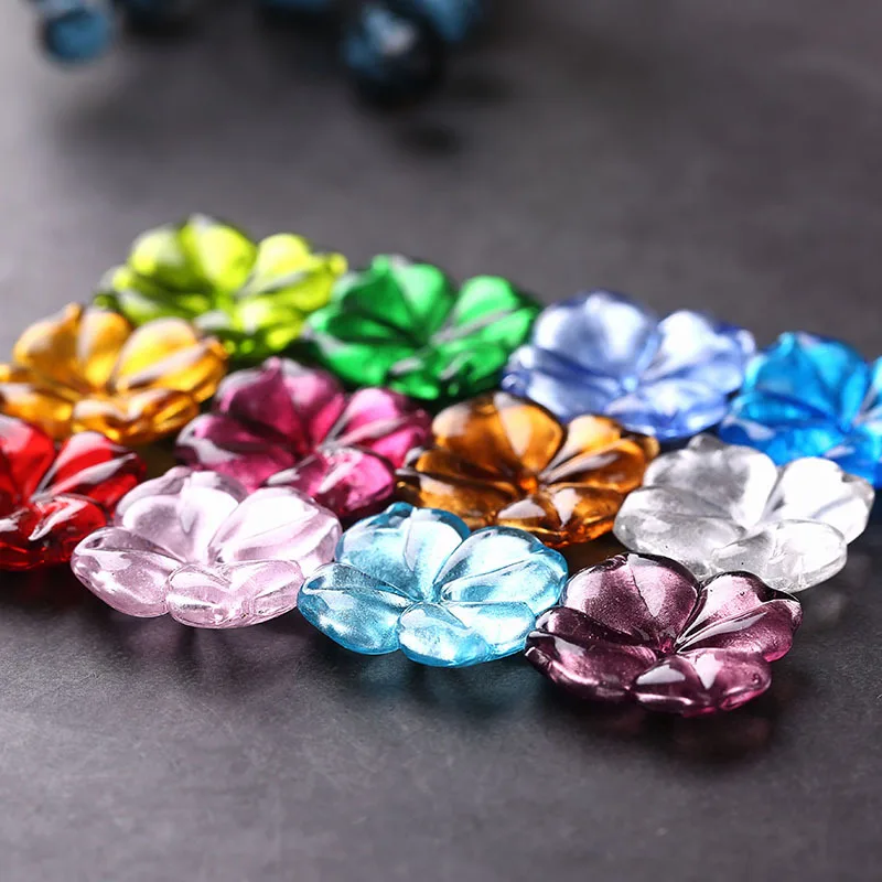 Серебряная фольга чешские лепестки стеклянные бусины 18 мм/22 мм Diy ручной работы аксессуары для изготовления ювелирных изделий