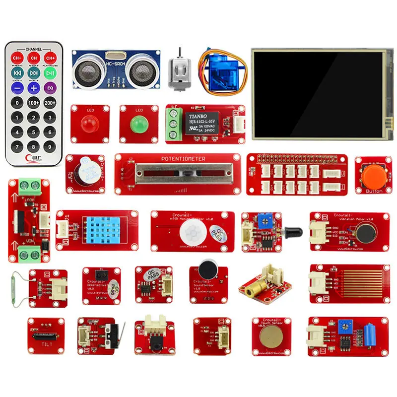 Электрический Raspberry Pi 3 стартовый комплект 3,5 дюймов дисплей сенсорные модули Светодиодный 9G сервопривод Raspberry Pi IOT проекты электронный DIY комплект