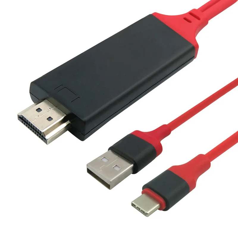 4K @ 30Hz USB Type C к HDMI кабель конвертер адаптер (Thunderbolt 3 совместим) с источник питания