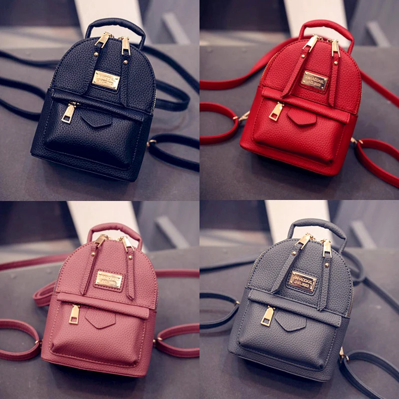 Мода Wobag рюкзаки женщина 2018 мини из искусственной кожи рюкзак женский сплошной