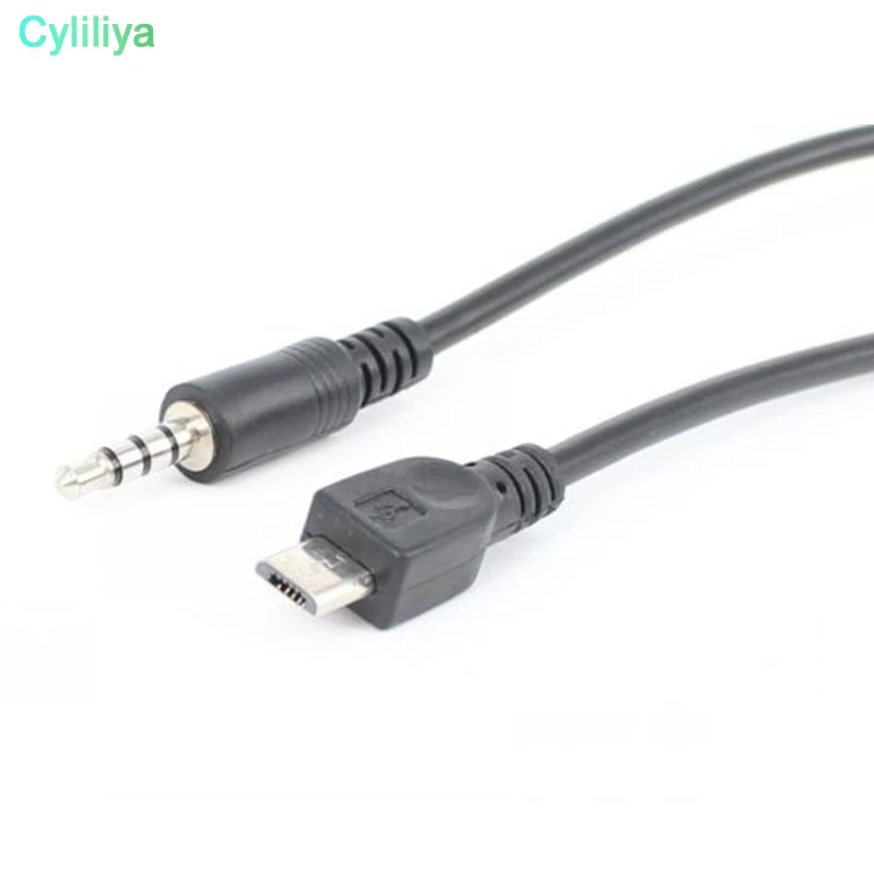 100 шт. автомобильный кабель со штекером Micro USB на стерео 3 5 мм разъем AUX 40 см