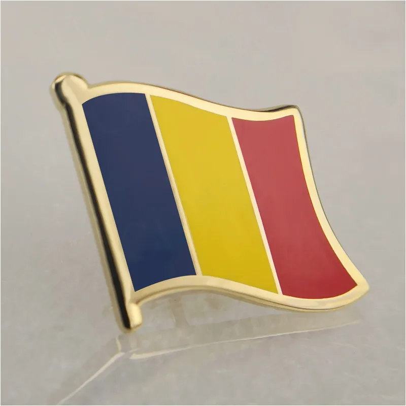 

Soft Enamel Chad Flag Lapel Pins
