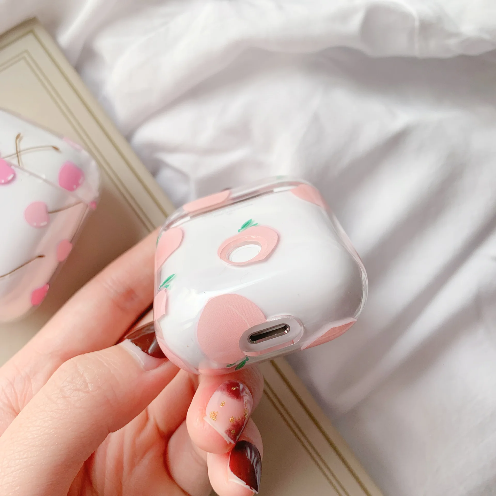 Для Airpods чехол для наушников аксессуары гарнитуры пластиковый прозрачный Летний