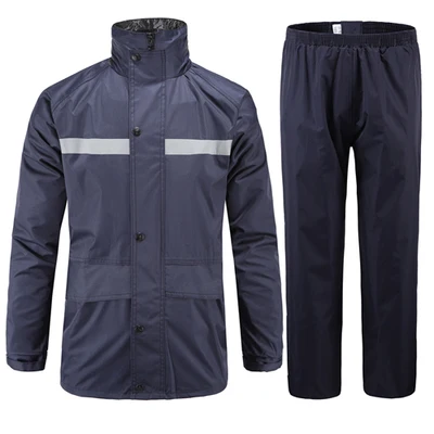 

Security Warning Rain Coat Military Fishing Motorcycle Motorcycle Thickening Impremiable Breathable Camouflage Raincoat Set R5C