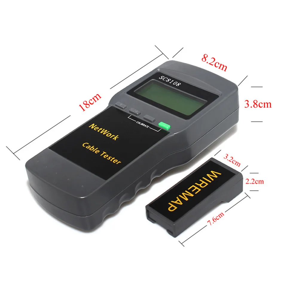 SC8108 Portable LCD Network Tester Meter & LAN Phone Cable Tester & Meter With LCD Display RJ45