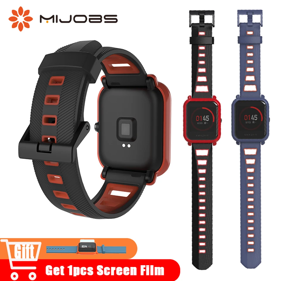 20 мм 22 мм ремешок на запястье для Xiaomi Huami Amazfit GTS Bip BIT PACE Lite силиконовый браслет аксессуары браслет ремешок для часов
