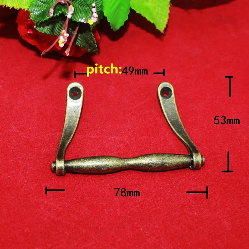 

Wholesale Vintage European Style Wooden Wine Gift Box Handle Knobs Alloy Bronze Tone,Furniture Hardware,78*53mm,20Pcs