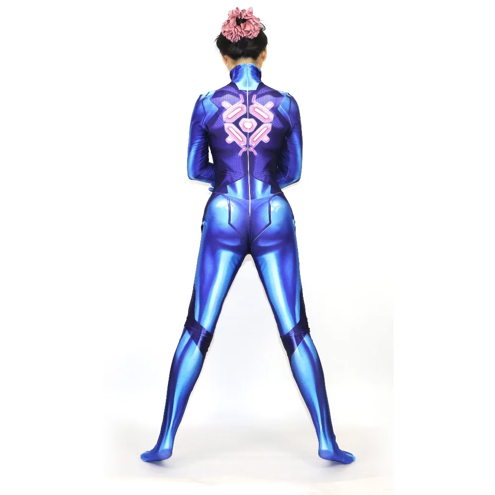 Хэллоуин святых всех Метроид Игра персонаж Samus Аран Косплей зентай костюм