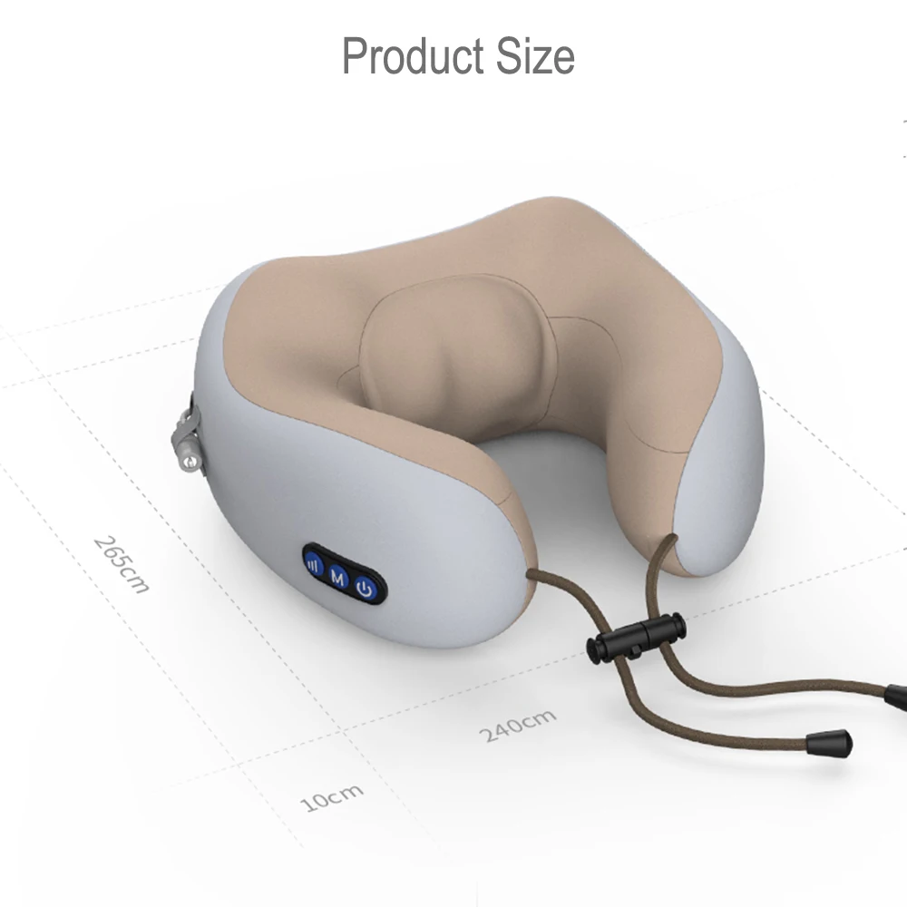 JINSERTA u-образная массажная подушка Muilt-function Shake Massage Travel подушка для шеи в самолет Автомобильная Шейная поддержка подголовник для путешествий
