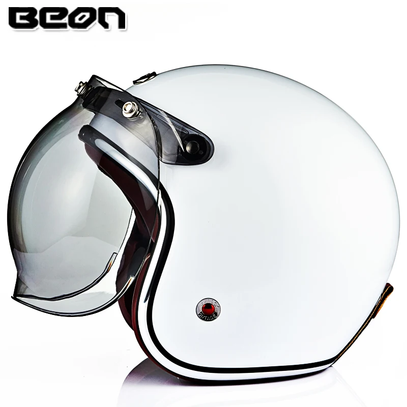 Мотоциклетный шлем BEON B108 из стекловолокна Женский винтажный для скутера Мужской