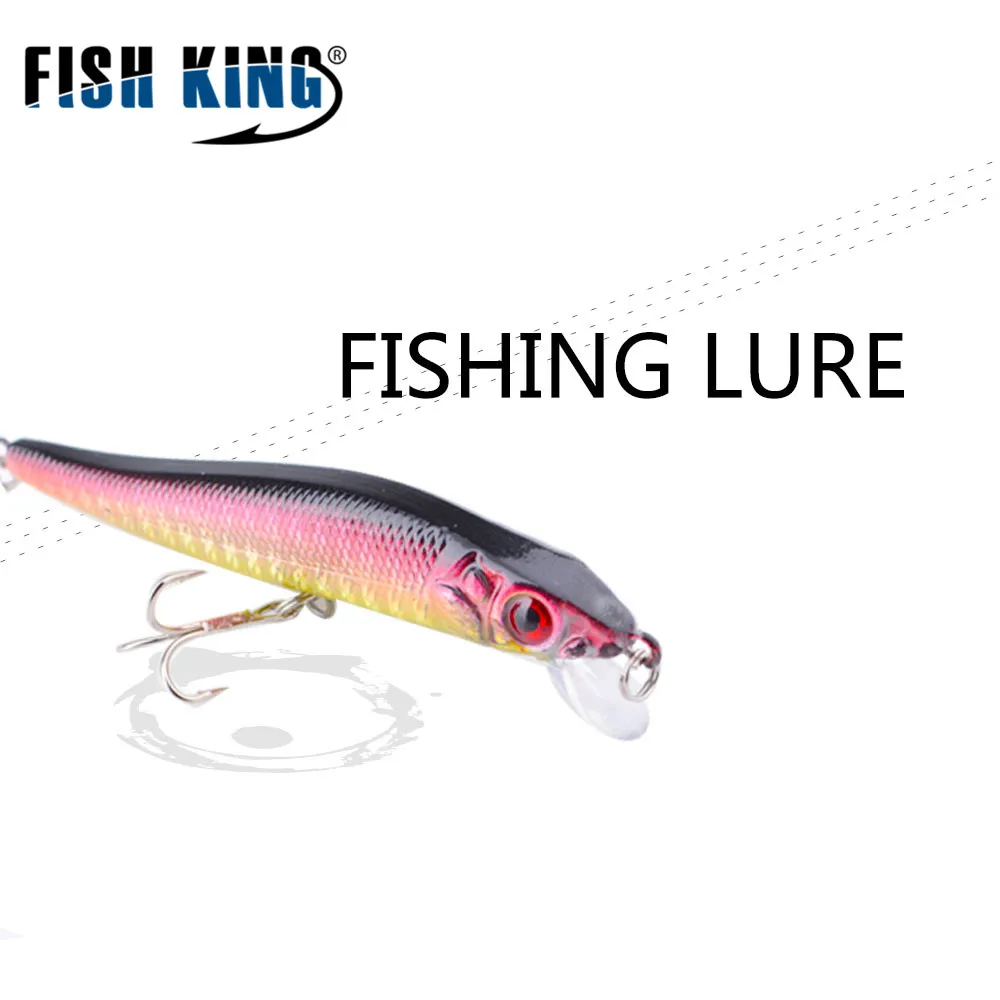 Рыбы король Рыболовная Приманка Minnow 80 мм/5 2G 3D глаза Искусственные приманки