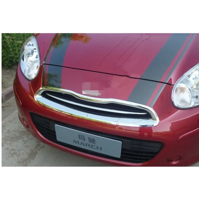 

ABS Chrome Front Grid Fence Racing Grills Trim For 2010 NISSAN March