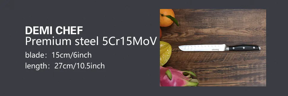 FISSMAN Demi шеф-повара серии немецкие Стальные Кухонные ножи Утилита шеф-повара Santoku нож для сыра