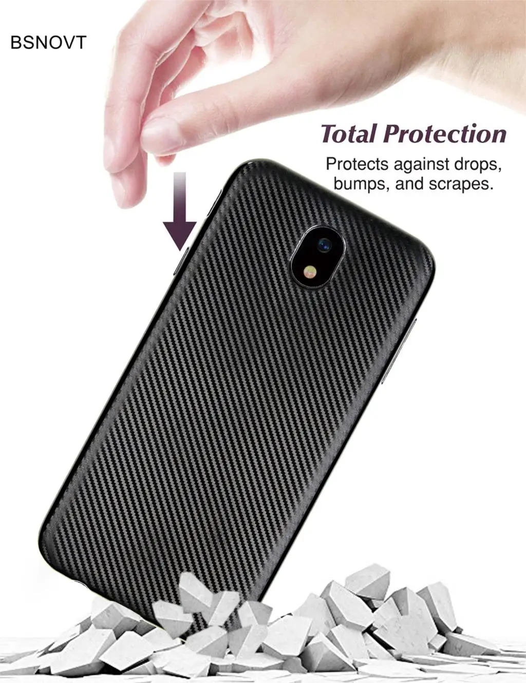 sFor Samsung Galaxy J3 2017 Case Soft Carbon fiber Slim TPU Phone For Cover J330 |