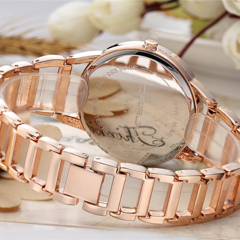 Бренд класса люкс розовое золото смотреть полностью из нержавеющей стали модные