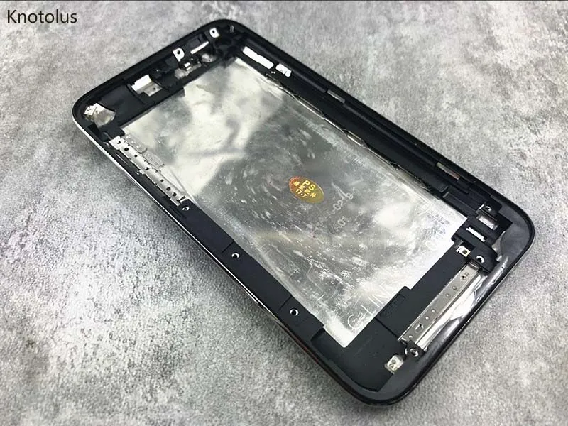 Металлический Чехол knotolus с черной рамкой и кнопкой включения для iPod touch 4-го