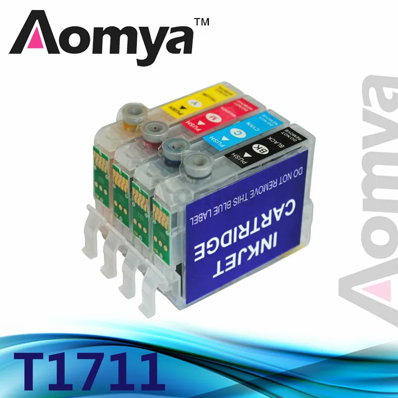Многоразовый картридж Aomya T1711 для принтеров Epson с чернилами многоразового