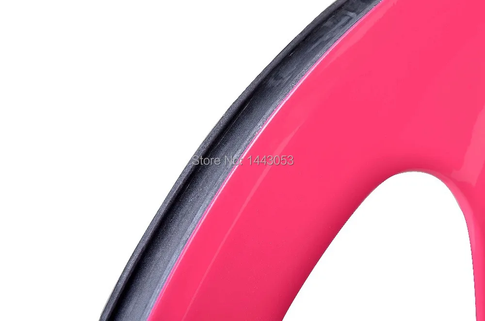 2014 NEWEST PINK tri spoke carbon front wheel 700C 3 new design clincher | Bicycle Wheel