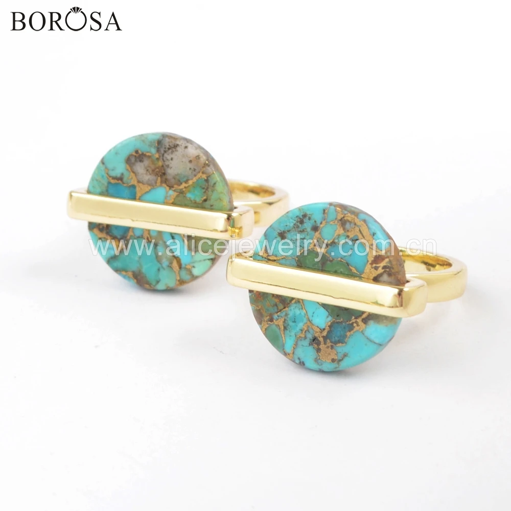 BOROSA ювелирные изделия 5/10 шт Новый золотой ободок круглой формы Медь натуральная