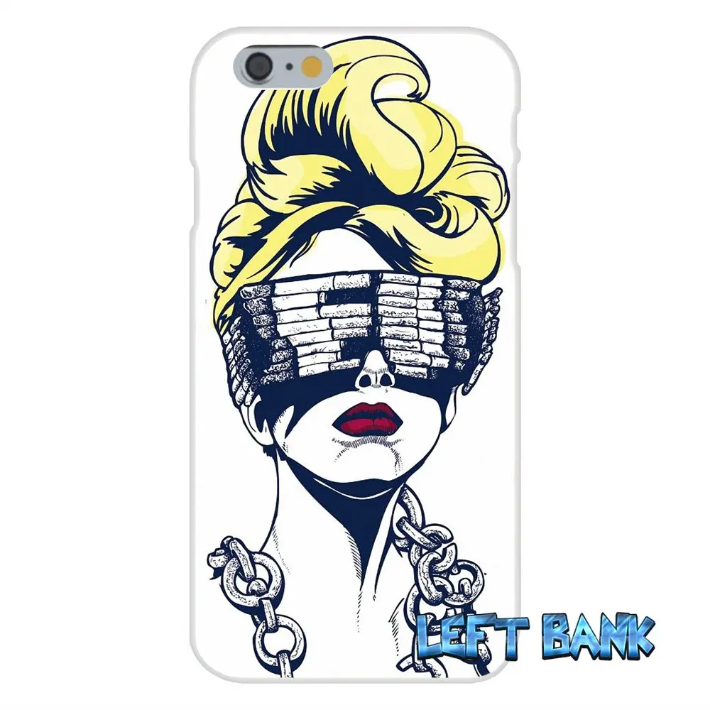 Popstar Lady Gaga Мягкий Силиконовый ТПУ Прозрачный чехол для iPhone 4 4S 5 5S 5C SE 6 6S 7 Plus|case for