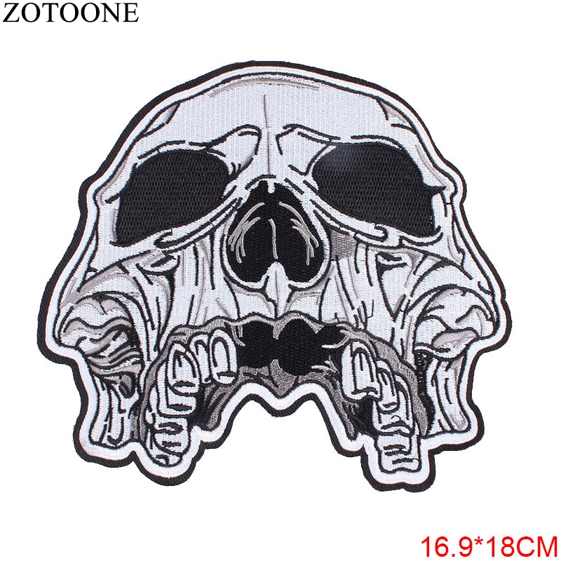 ZOTOONE Guns N Roses череп Тигр 3D Наклейка Крыло большая нашивка для одежды вышивка утюгом