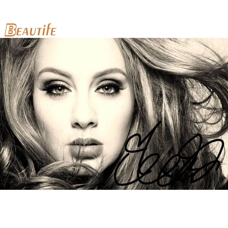 Изготовленный На Заказ Adele плакат ткань Шелковый украшения дома настенный